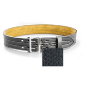 Suede Lined Belt w/ Chrome Buckle, Basket Black, 38``