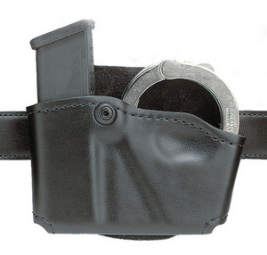  Safariland Model 573 Top Magazine & Handcuff Pouch - Leather- Look Synthetic - Plain | 573- 83- 21