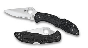  Spyderco Delica 4 Lockback Knife Black Frn (2.875 