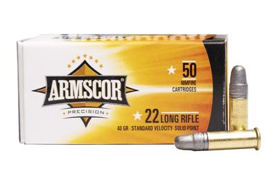  Armscor Precision 40gr 22lr Standard Velocity Solid Point 50rd Box