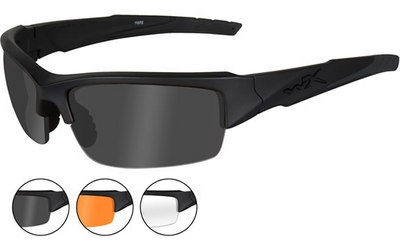  Wx Valor Safety Glasses - 3 Lens Pack - Sm.Grey/Clear/Lt.Rust