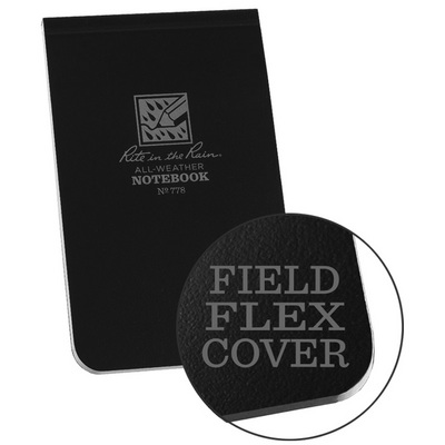  Waterproof Top Bound Memo Notebook - Black Field Flex- 778