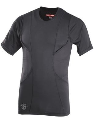  24- 7 Series ® Men's Short Sleeve Concealed Holster Shirt - Black - 85 % Polyester/15 % Spandex | 1226