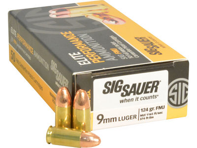  Sig Sauer Elite Ball 9mm Fmj, 124gr | E9mmb2